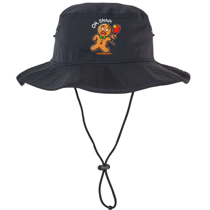 Oh Snap Funny Gingerbread Man Playing Pickleball Legacy Cool Fit Booney Bucket Hat