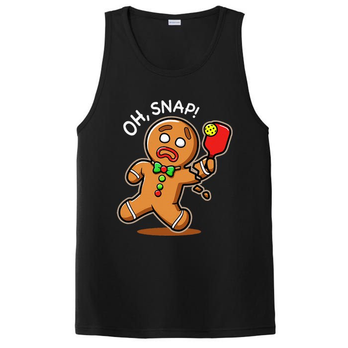 Oh Snap Funny Gingerbread Man Playing Pickleball PosiCharge Competitor Tank