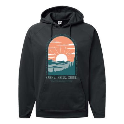 Oak Stone Feast Of Tabernacles Awake Arise Shine Window Performance Fleece Hoodie