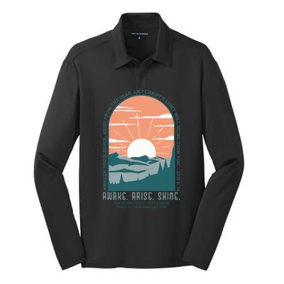 Oak Stone Feast Of Tabernacles Awake Arise Shine Window Silk Touch Performance Long Sleeve Polo