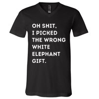 Oh Shit Funny White Elephant Gifts For Adults Under 15 20 V-Neck T-Shirt