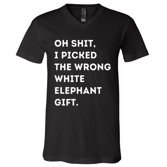 Oh Shit Funny White Elephant Gifts For Adults Under 15 20 V-Neck T-Shirt