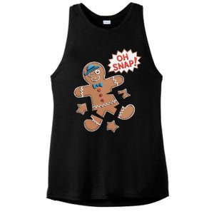 Oh Snap Funny Gingerbread Cookie Holiday Design For Bakers Ladies PosiCharge Tri-Blend Wicking Tank