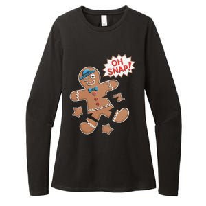 Oh Snap Funny Gingerbread Cookie Holiday Design For Bakers Womens CVC Long Sleeve Shirt