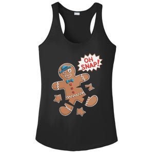 Oh Snap Funny Gingerbread Cookie Holiday Design For Bakers Ladies PosiCharge Competitor Racerback Tank