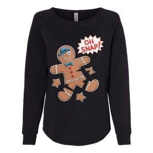 Oh Snap Funny Gingerbread Cookie Holiday Design For Bakers Womens California Wash Sweatshirt