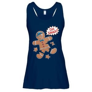 Oh Snap Funny Gingerbread Cookie Holiday Design For Bakers Ladies Essential Flowy Tank