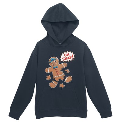 Oh Snap Funny Gingerbread Cookie Holiday Design For Bakers Urban Pullover Hoodie