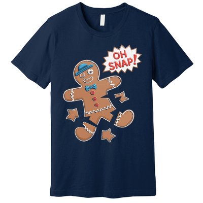 Oh Snap Funny Gingerbread Cookie Holiday Design For Bakers Premium T-Shirt