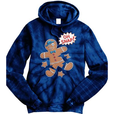 Oh Snap Funny Gingerbread Cookie Holiday Design For Bakers Tie Dye Hoodie