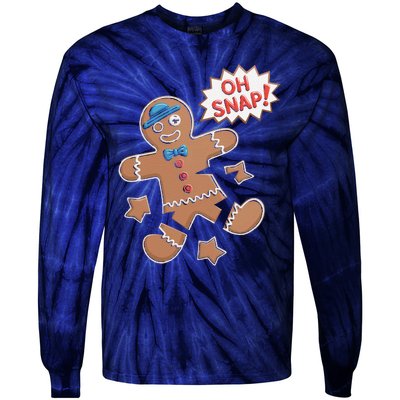 Oh Snap Funny Gingerbread Cookie Holiday Design For Bakers Tie-Dye Long Sleeve Shirt