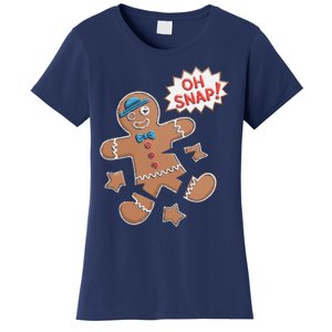 Oh Snap Funny Gingerbread Cookie Holiday Design For Bakers Women's T-Shirt