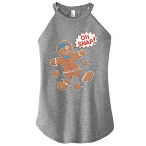 Oh Snap Funny Gingerbread Cookie Holiday Design For Bakers Women's Perfect Tri Rocker Tank