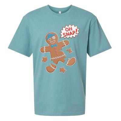 Oh Snap Funny Gingerbread Cookie Holiday Design For Bakers Sueded Cloud Jersey T-Shirt