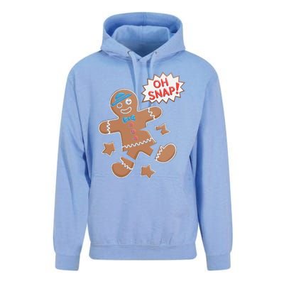 Oh Snap Funny Gingerbread Cookie Holiday Design For Bakers Unisex Surf Hoodie