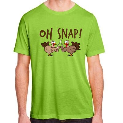 Oh Snap Funny Turkey Wishbone Thanksgiving Dinner Adult ChromaSoft Performance T-Shirt