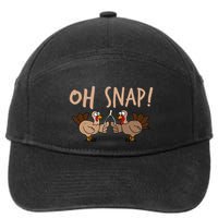 Oh Snap Funny Turkey Wishbone Thanksgiving Dinner 7-Panel Snapback Hat