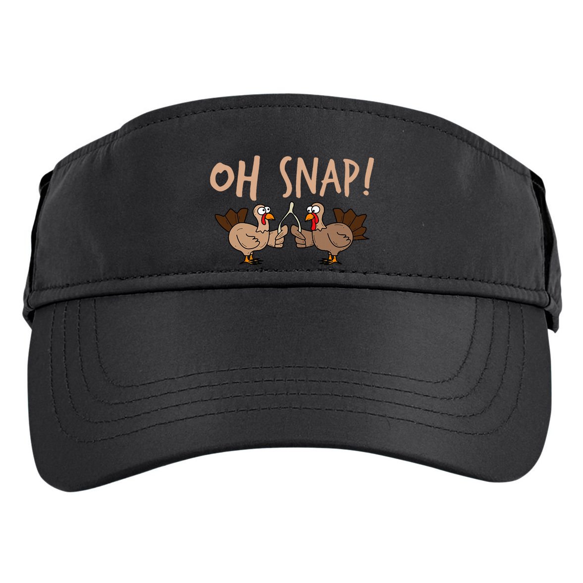 Oh Snap Funny Turkey Wishbone Thanksgiving Dinner Adult Drive Performance Visor