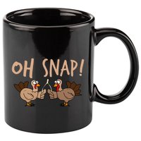 Oh Snap Funny Turkey Wishbone Thanksgiving Dinner 11oz C Handle Ceramic Mug
