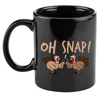 Oh Snap Funny Turkey Wishbone Thanksgiving Dinner 11oz C Handle Ceramic Mug