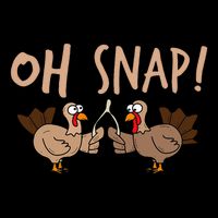 Oh Snap Funny Turkey Wishbone Thanksgiving Dinner 16 in Basic Backpack