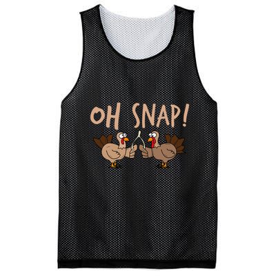 Oh Snap Funny Turkey Wishbone Thanksgiving Dinner Mesh Reversible Basketball Jersey Tank