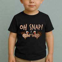 Oh Snap Funny Turkey Wishbone Thanksgiving Dinner Toddler T-Shirt