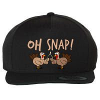 Oh Snap Funny Turkey Wishbone Thanksgiving Dinner Wool Snapback Cap