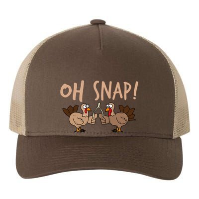 Oh Snap Funny Turkey Wishbone Thanksgiving Dinner Yupoong Adult 5-Panel Trucker Hat