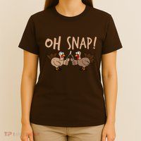 Oh Snap Funny Turkey Wishbone Thanksgiving Dinner T-Shirt