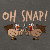 Oh Snap Funny Turkey Wishbone Thanksgiving Dinner Cotton Canvas Backpack