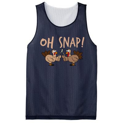 Oh Snap Funny Turkey Wishbone Thanksgiving Dinner Mesh Reversible Basketball Jersey Tank