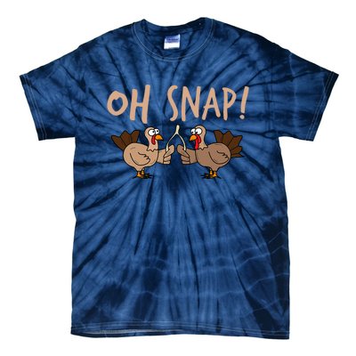 Oh Snap Funny Turkey Wishbone Thanksgiving Dinner Tie-Dye T-Shirt