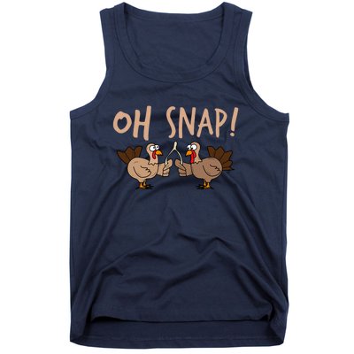 Oh Snap Funny Turkey Wishbone Thanksgiving Dinner Tank Top