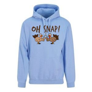 Oh Snap Funny Turkey Wishbone Thanksgiving Dinner Unisex Surf Hoodie