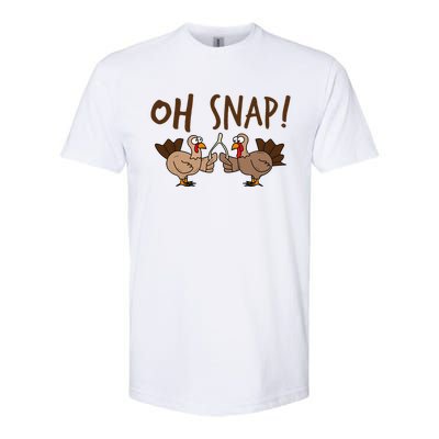 Oh Snap Funny Turkey Wishbone Thanksgiving Dinner Softstyle CVC T-Shirt