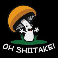 Oh Shiitake! Funny Mushroom Pun Drawstring Bag