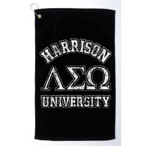 Old School Fraternity Comedy Property Harrison University Platinum Collection Golf Towel