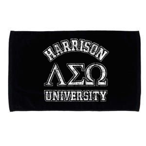 Old School Fraternity Comedy Property Harrison University Microfiber Hand Towel