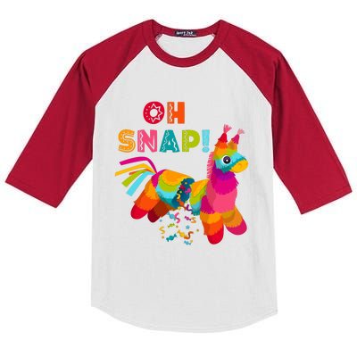 OH SNAP! FUNNY PINATA CINCO DE MAYO Kids Colorblock Raglan Jersey