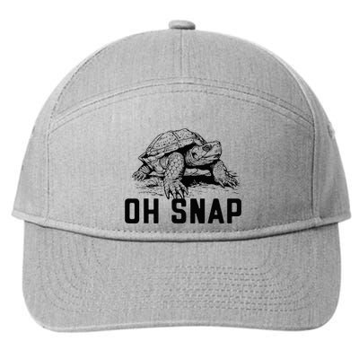 Oh Snap! Funny Snapping Turtle Ironic Animal 7-Panel Snapback Hat