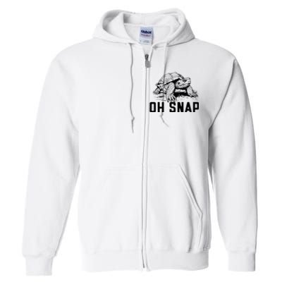 Oh Snap! Funny Snapping Turtle Ironic Animal Full Zip Hoodie