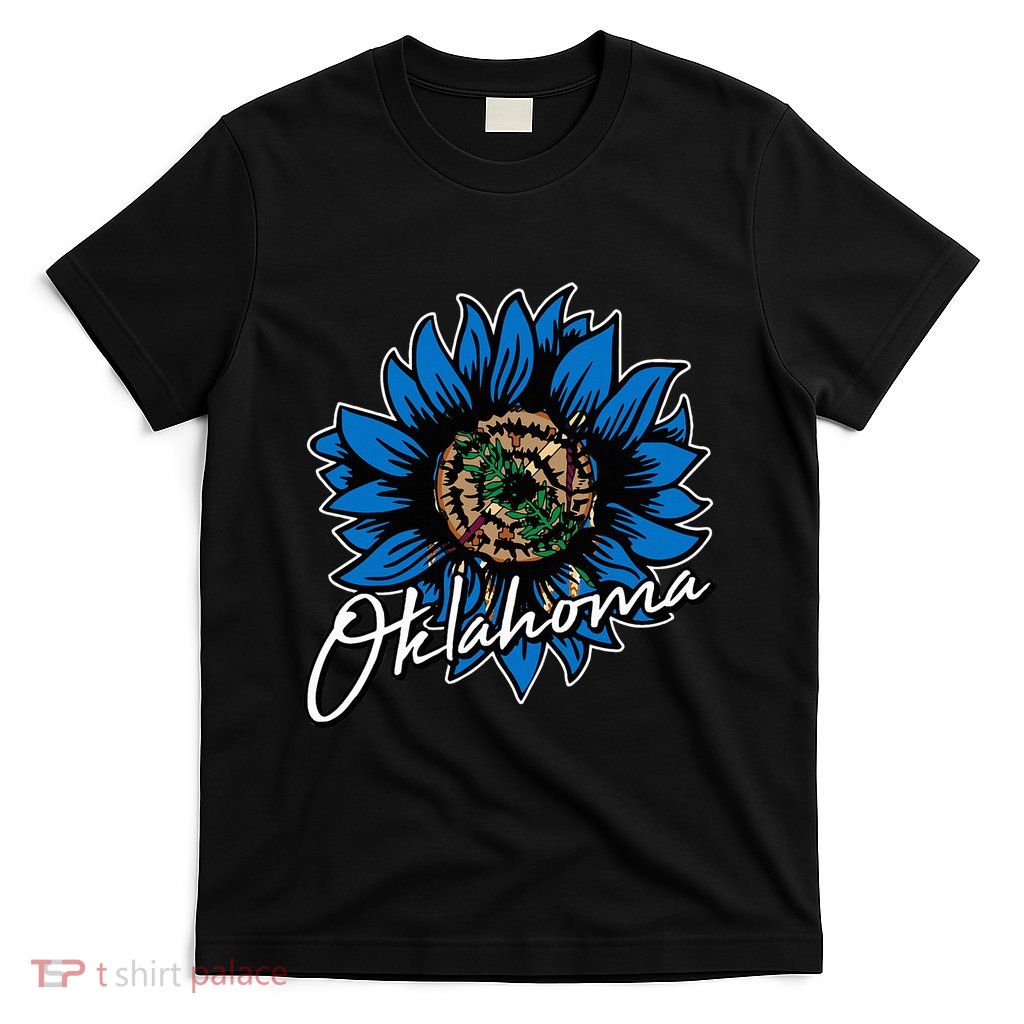 O.K.L.A.H.O.M.A State Flag Sun Flower Floral Cool Patriotic Gifts T-Shirt