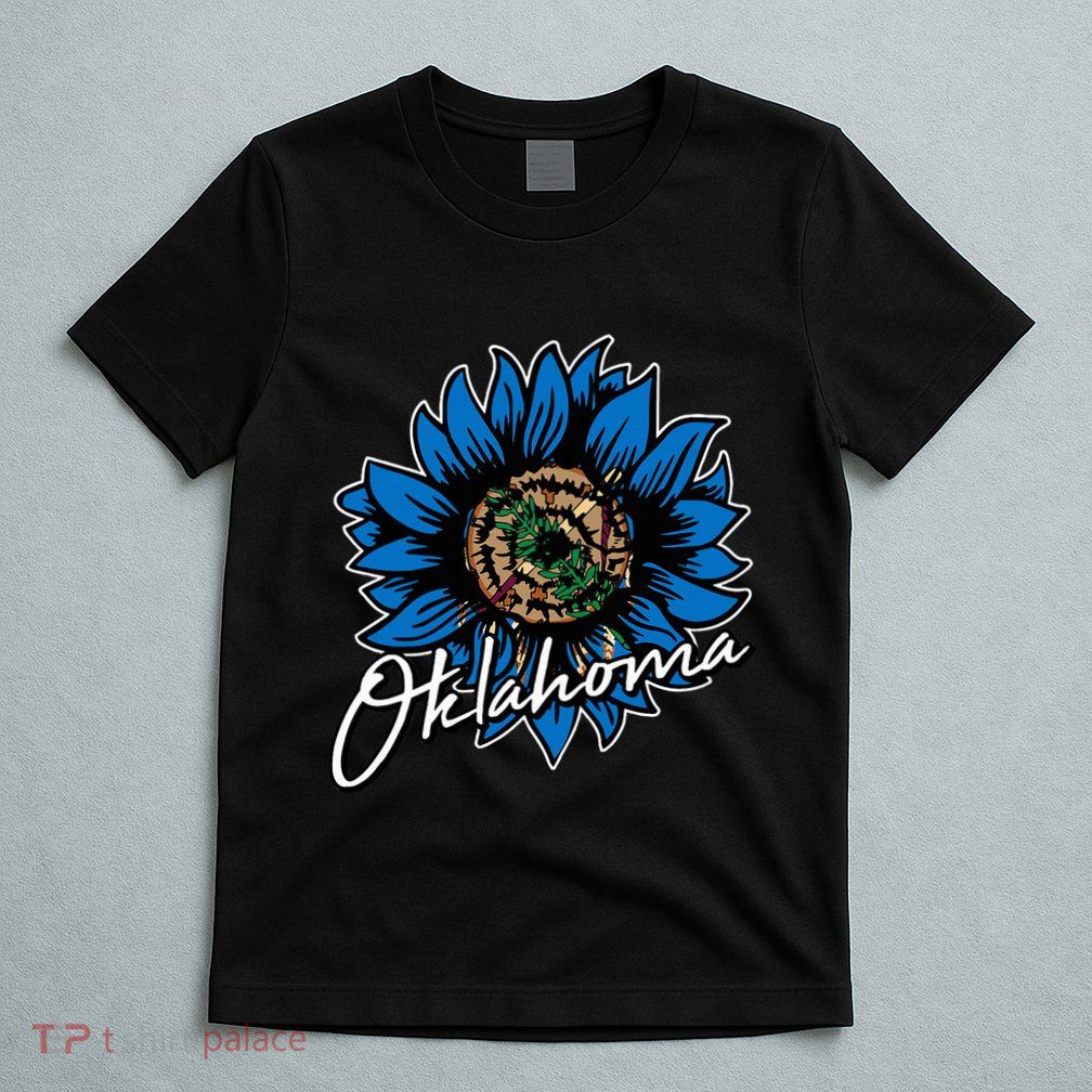 O.K.L.A.H.O.M.A State Flag Sun Flower Floral Cool Patriotic Gifts T-Shirt
