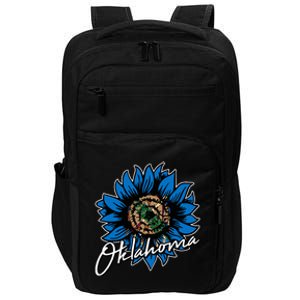 O.K.L.A.H.O.M.A State Flag Sun Flower Floral Cool Patriotic Gifts Impact Tech Backpack