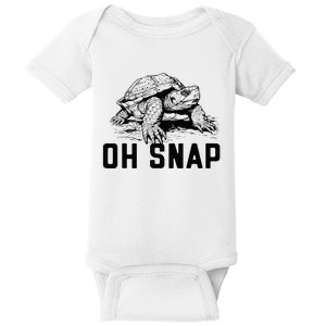 Oh Snap! Funny Snapping Turtle Ironic Animal Baby Bodysuit