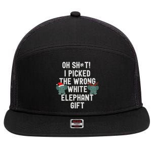 Oh Shit Funny White Elephant Gifts For Adults Under 15 20 7 Panel Mesh Trucker Snapback Hat