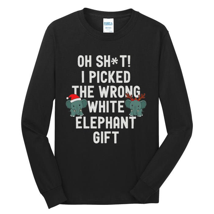 Oh Shit Funny White Elephant Gifts For Adults Under 15 20 Tall Long Sleeve T-Shirt