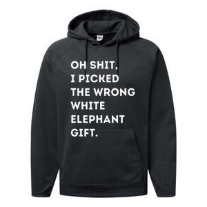 Oh Shit Funny White Elephant Gifts For Adults Under 15 20 Performance Fleece Hoodie