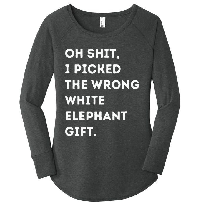 Oh Shit Funny White Elephant Gifts For Adults Under 15 20 Women's Perfect Tri Tunic Long Sleeve Shirt